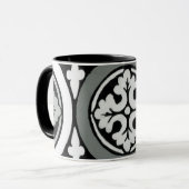 Dekoratives Renaissance Rosette Tile Design Tasse (Vorderseite Links)
