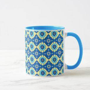 Dekoratives Retro-Geometrisches Blumenmuster Tasse