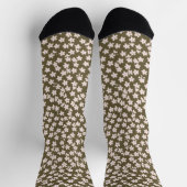 Dekoratives Retro-japanisches Blumenmuster Socken (Oben)
