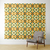 Dekoratives retro nahtloses Muster Wandteppich (Beispiel (Horizontal))