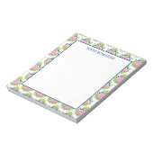 Dekoratives rosa Ananas Muster Notepad Notizblock (Rotiert)