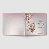 Dekoratives rosa Blumen-Gästebuch Gästebuch (Voll)