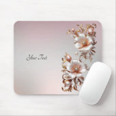 Dekoratives rosa Blumen-Mauspad Mousepad (Mit Mouse)