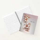 Dekoratives rosa Blumen Notizbuch (Innenseite)
