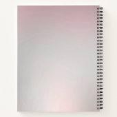 Dekoratives rosa Blumen Notizbuch (Rückseite)