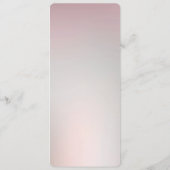 Dekoratives rosa Blumenmenü Menükarte (Rückseite)