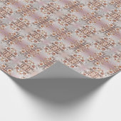 Dekoratives rosa Blumenverpackungspapier Geschenkpapier (Ecke)