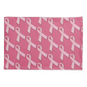 Dekoratives rosa Flachbandmuster Kissenbezug (Rückseite)