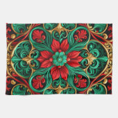 Dekoratives Rot Grün Ferienhaus Küchentücher (Horizontal)