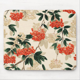 Dekoratives Rot-Weiß-Berry-Muster Mousepad