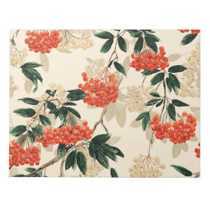 Dekoratives Rot-Weiß-Berry-Muster Notizblock