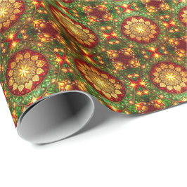 Dekoratives rotes grünes Feiertags-Geschenkpapier Geschenkpapier