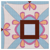 Dekoratives rotes und rosa geometrisches Muster Stoff (Nahaufnahme)
