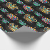Dekoratives Royal Crown Black Pattern Geschenkpapier (Ecke)