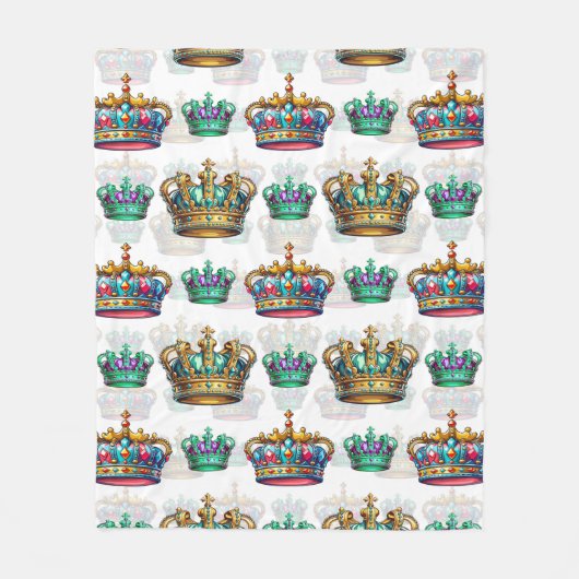 Dekoratives Royal Crown Pattern Fleecedecke (Vorderseite)
