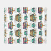 Dekoratives Royal Crown Pattern Fleecedecke (Vorderseite (Horizontal))