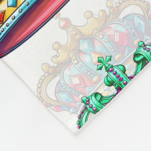 Dekoratives Royal Crown Pattern Fleecedecke (Ecke)