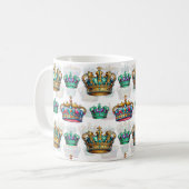 Dekoratives Royal Crown Pattern Kaffeetasse (Vorderseite Links)