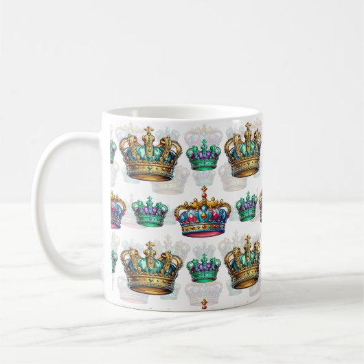 Dekoratives Royal Crown Pattern Kaffeetasse (Links)