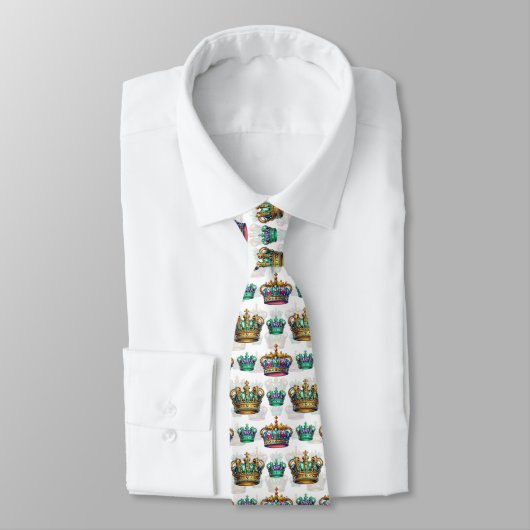 Dekoratives Royal Crown Pattern Krawatte (Gebunden)