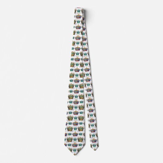 Dekoratives Royal Crown Pattern Krawatte (Vorderseite)