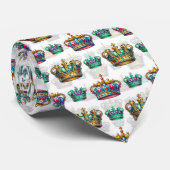 Dekoratives Royal Crown Pattern Krawatte (Gerollt)