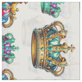 Dekoratives Royal Crown Pattern Textil Stoff (Nahaufnahme)