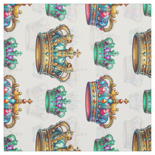 Dekoratives Royal Crown Pattern Textil Stoff (Muster)