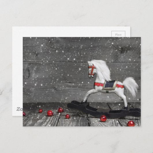 Dekoratives Schaukelpferd Postkarte (Vorne/Hinten)