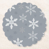 Dekoratives Schneeflocken-Muster Weihnachten Untersetzer (Vorderseite)