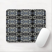 Dekoratives Schwarz-Weiß-Muster Mousepad (Mit Mouse)