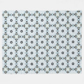 Dekoratives Schwarz-Weiß-Muster rund Fleecedecke (Vorderseite (Horizontal))