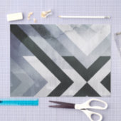 Dekoratives schwarzes u. Weiß beunruhigtes Muster Seidenpapier (Handwerk)