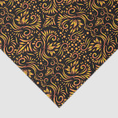 Dekoratives Schwarzes und Gold Seidenpapier (Ausschnitt)