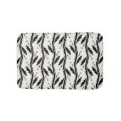 Dekoratives Schwarzes Weinmuster Badematte (Vorderseite)