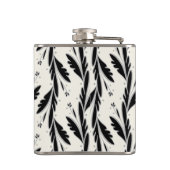 Dekoratives Schwarzes Weinmuster Flachmann (Rückseite)