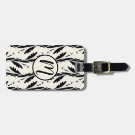 Dekoratives Schwarzes Weinmuster Gepäckanhänger