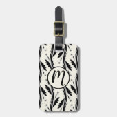 Dekoratives Schwarzes Weinmuster Gepäckanhänger (Vorderseite vertikal)