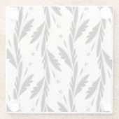 Dekoratives Schwarzes Weinmuster Glasuntersetzer (Rückseite)