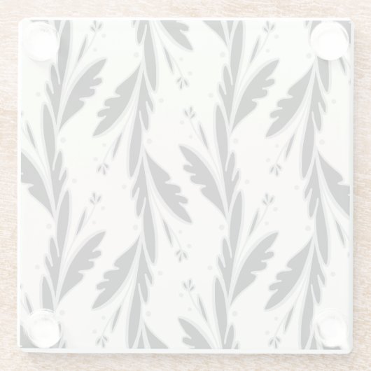 Dekoratives Schwarzes Weinmuster Glasuntersetzer (Rückseite)