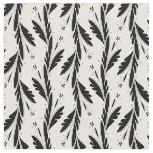 Dekoratives Schwarzes Weinmuster Stoff (Nahaufnahme)