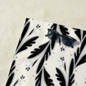 Dekoratives Schwarzes Weinmuster Strandtuch (Beispiel)