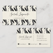 Dekoratives Schwarzes Weinmuster Visitenkarte (Vorne/Hinten)