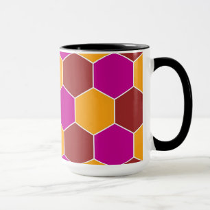Dekoratives Sechseck-Mosaikmuster Tasse