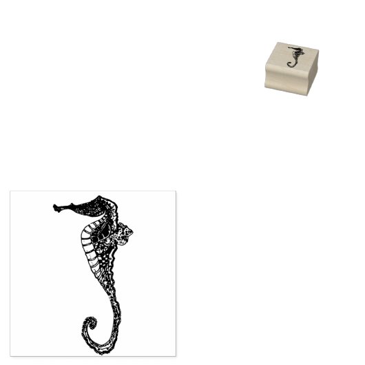 Dekoratives Seepferd Gummistempel (Stempel)