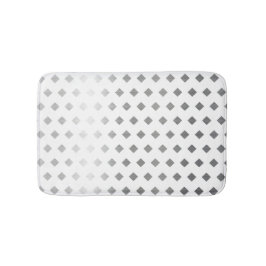 Dekoratives Silbergrau-weißes Diamantmuster Badematte