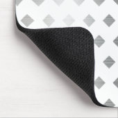 Dekoratives Silbergrau-weißes Diamantmuster Mousepad (Ecke)