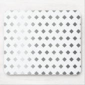 Dekoratives Silbergrau-weißes Diamantmuster Mousepad (Vorne)