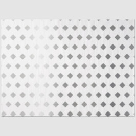 Dekoratives Silbergrau-weißes Diamantmuster Seidenpapier