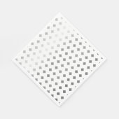 Dekoratives Silbergrau-weißes Diamantmuster Serviette (Ecke)